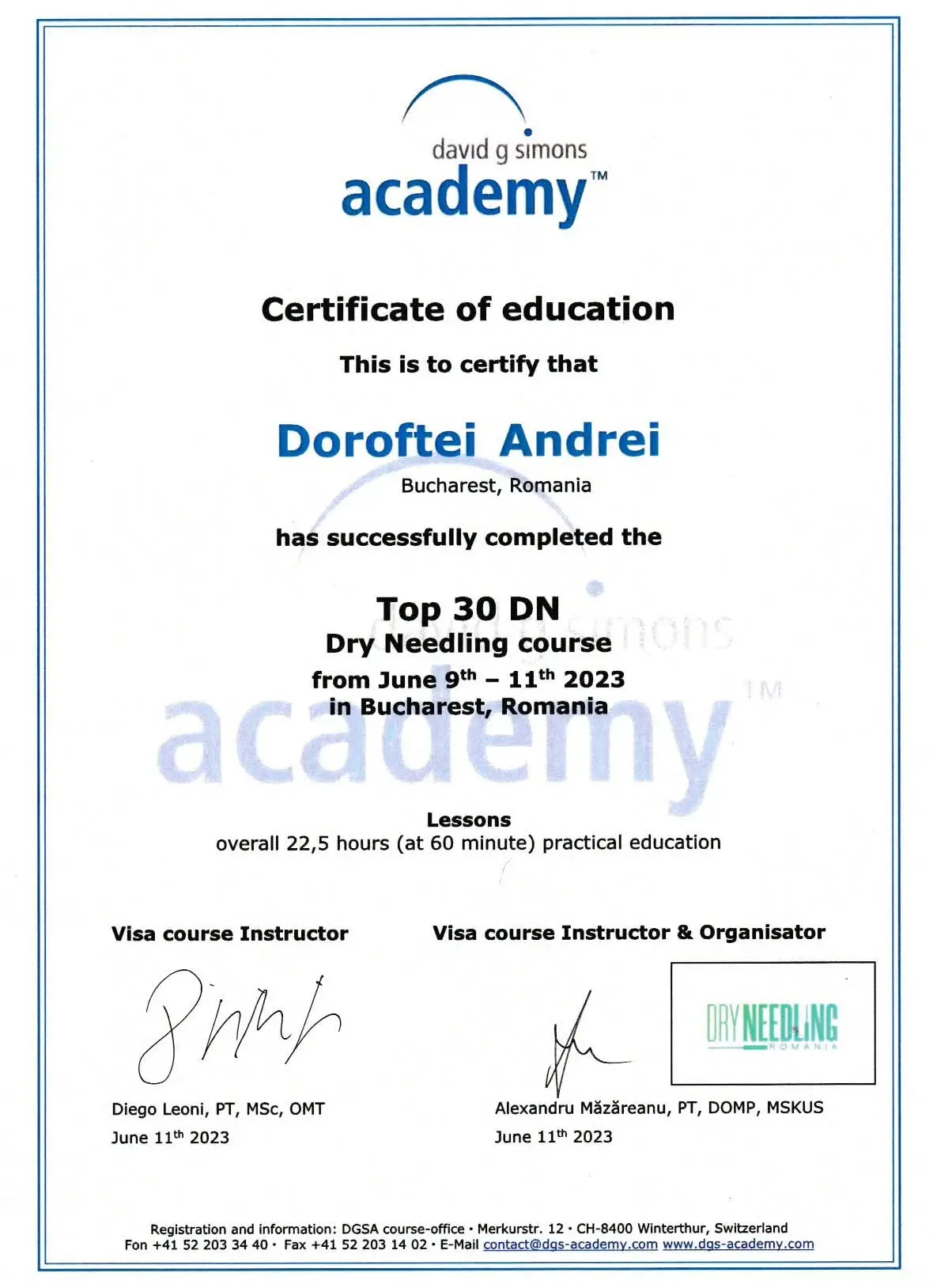 Certificare profesională RockTape IASTM