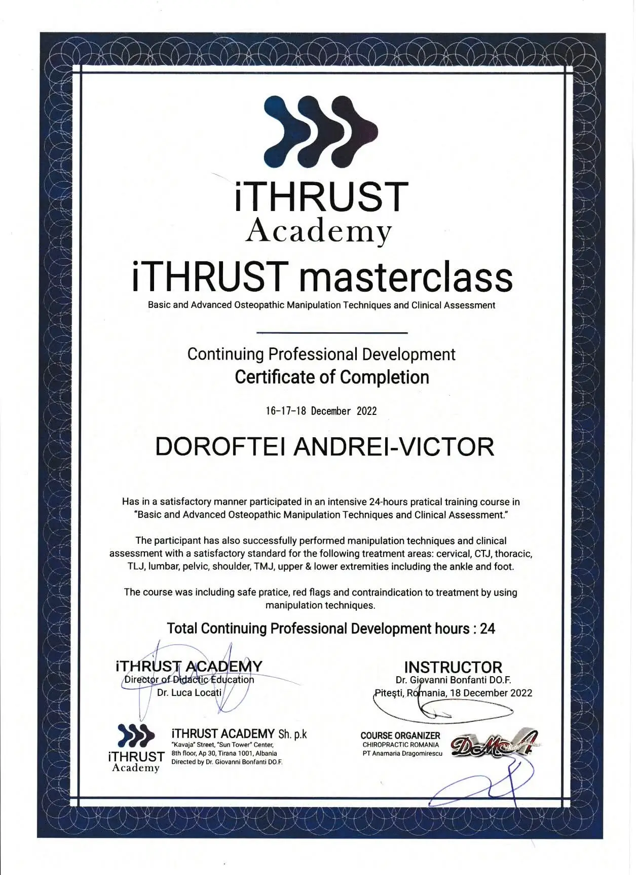 Certificare de specializare avansată