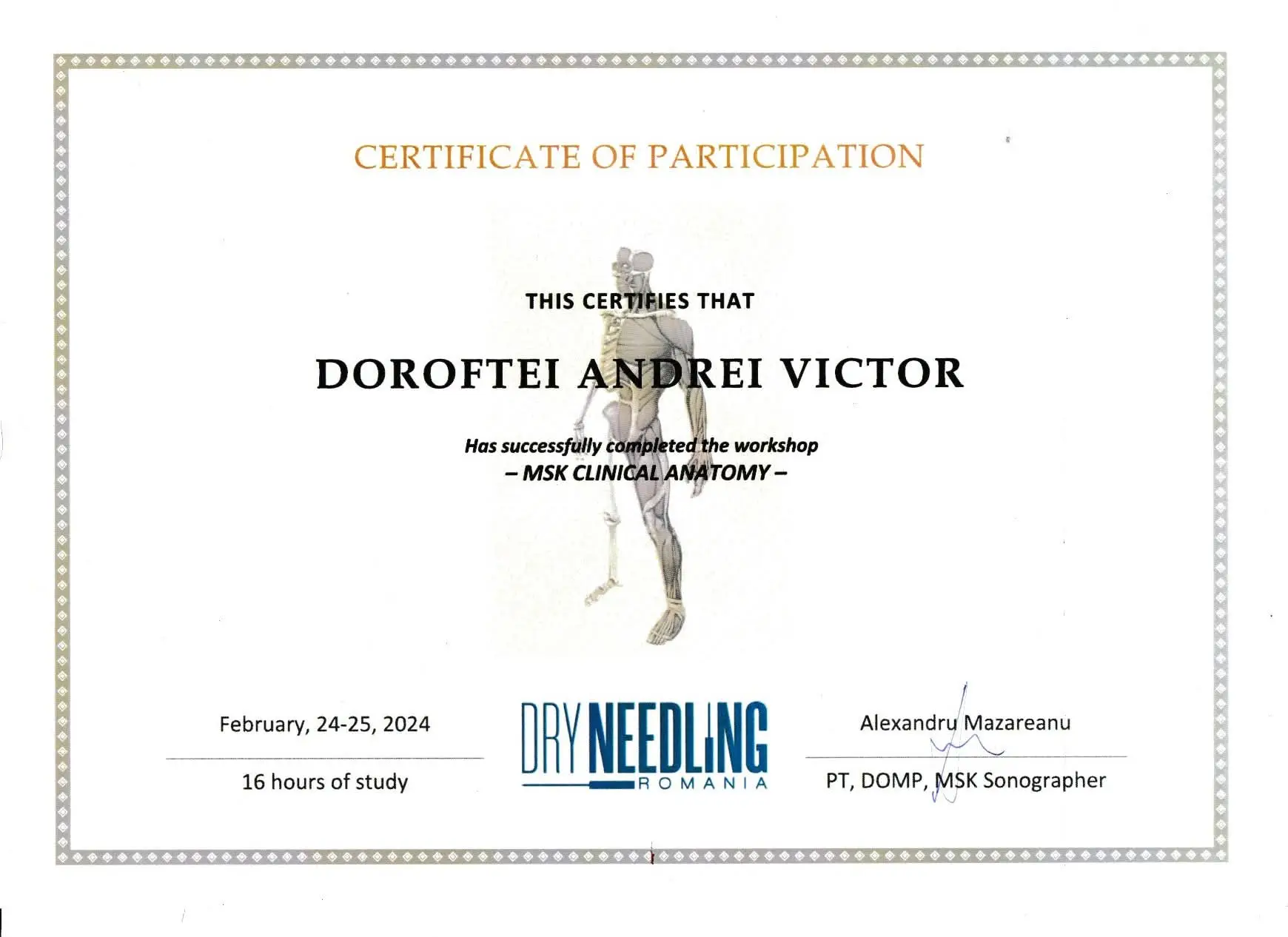 Certificare Rockford Kinesiology Concept I &ndash; IASTM Mobilizations